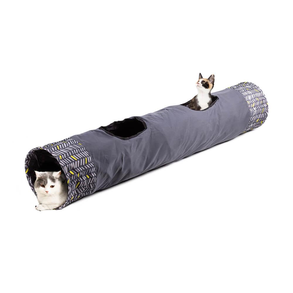 Foldable Crinkle Play Cat Tunnel with 2 Windows - All Pet Solutions