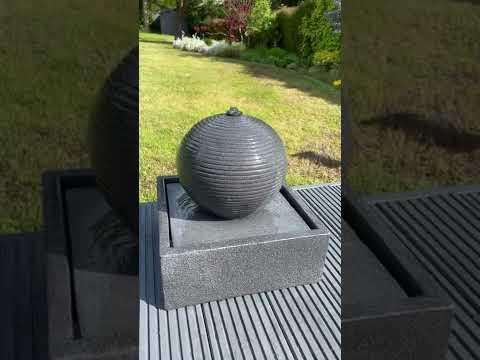 Globe On Plate Box Water Feature with LED Lights - Solar Panel 37x37x37 - All Pet Solutions