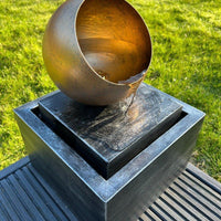 AllPetSolutions golden globe box light water feature with LED lights