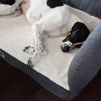 AllPetSolutions Grayson large dog bed with its fleece topper