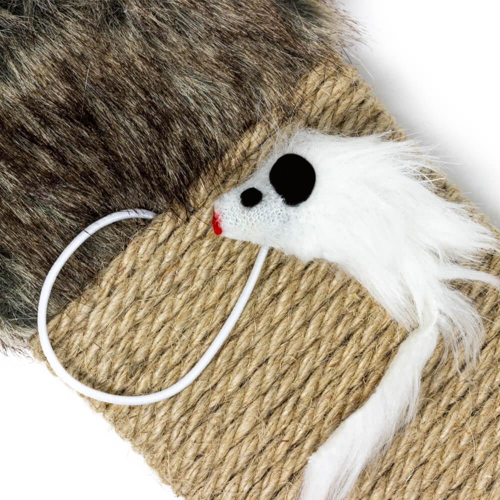 Hanging Cat Scratcher With Mouse Toy - Dark Grey - All Pet Solutions