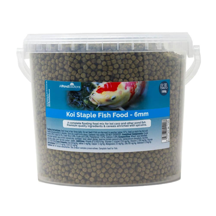 Koi Floating Staple Fish Food – 6mm - 1090g & 1950g - All Pet Solutions