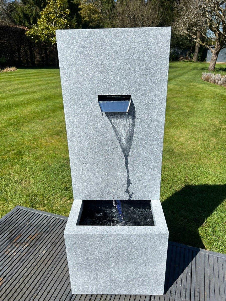Large Wall Blade Shower Water Feature with LED Lights - Solar Powered 36.5x27x96cm - All Pet Solutions
