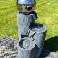 AllPetSolutions mirror globe vase large 3 tier water feature with LED lights