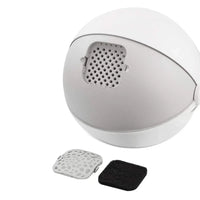 AllPetSolutions modern white and grey litter box entrance detail
