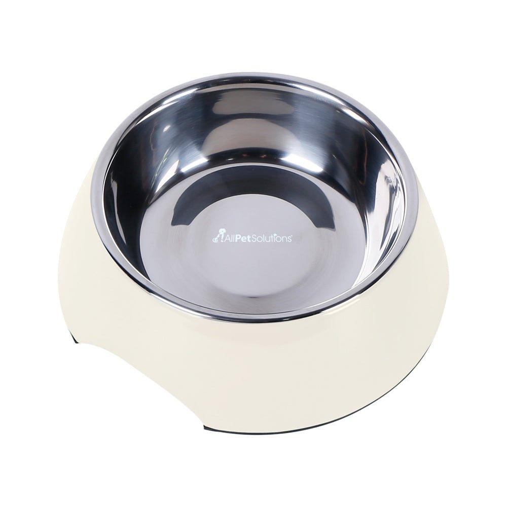 Non Slip Melamine Cat Dog Bowl - Cream White - S/L - All Pet Solutions