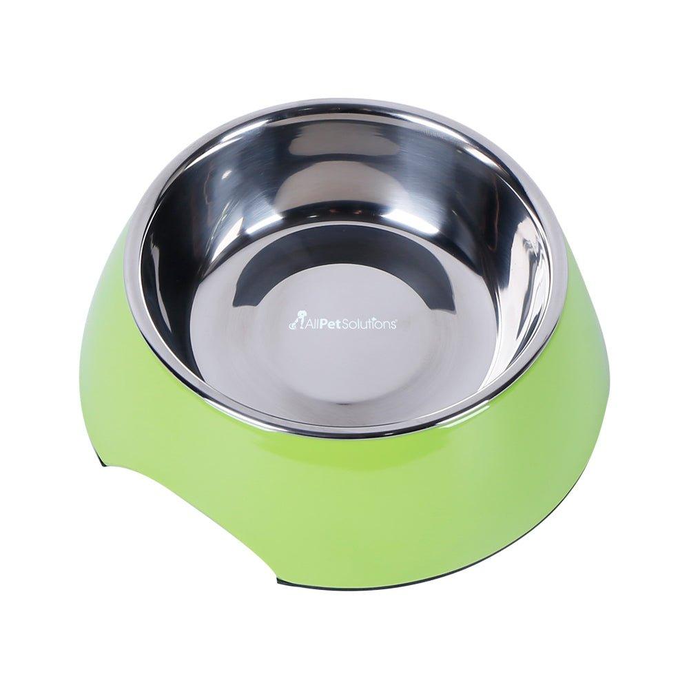 Non Slip Melamine Cat Dog Bowl - Green - S/L - All Pet Solutions