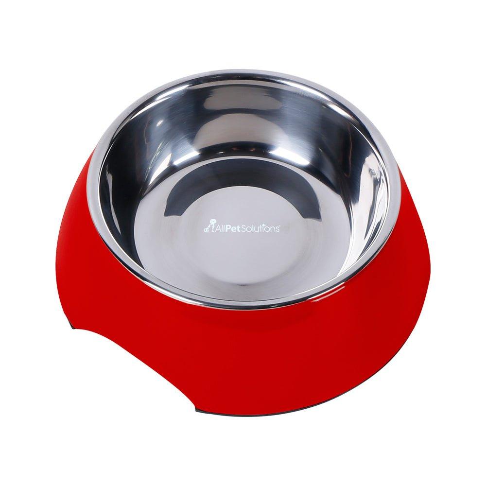 Non Slip Melamine Cat Dog Bowl - Red - S/L - All Pet Solutions