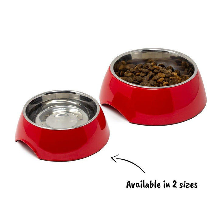 Non Slip Melamine Cat Dog Bowl - Red - S/L - All Pet Solutions