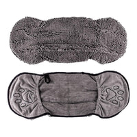 AllPetSolutions grey noodle drying towel laid flat