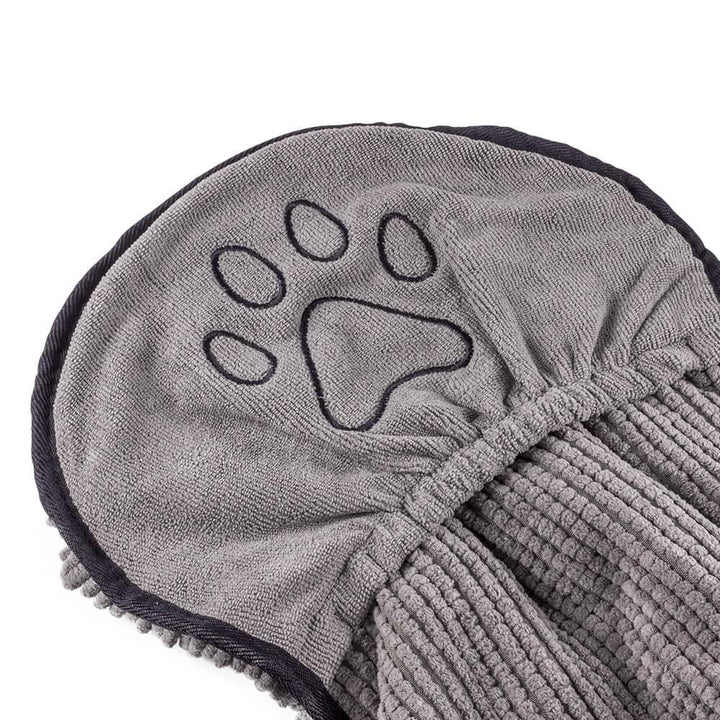 Noodle Glove Dog Drying Towel - Grey - All Pet Solutions