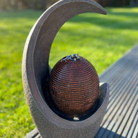AllPetSolutions open vase moonshape water feature with LED lights