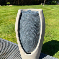 AllPetSolutions open vase water feature in white and grey with LED lights