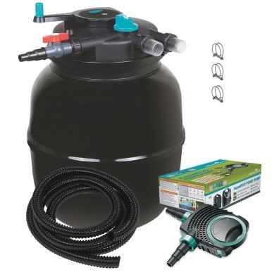 Pressurised Pond Filter PFC-50000 Full Kit with AquaECO-12000 Pond Pump - All Pet Solutions