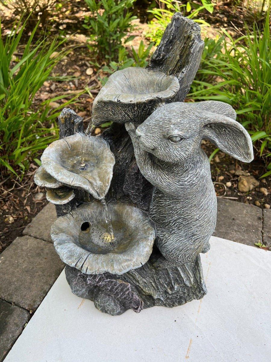 AllPetSolutions rabbit waterfall feature with 3 water bowls and LED lights