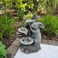AllPetSolutions rabbit waterfall feature with its solar panel