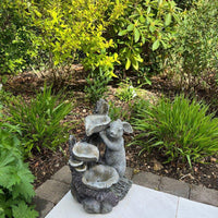 AllPetSolutions rabbit feature water cascading through the three bowls