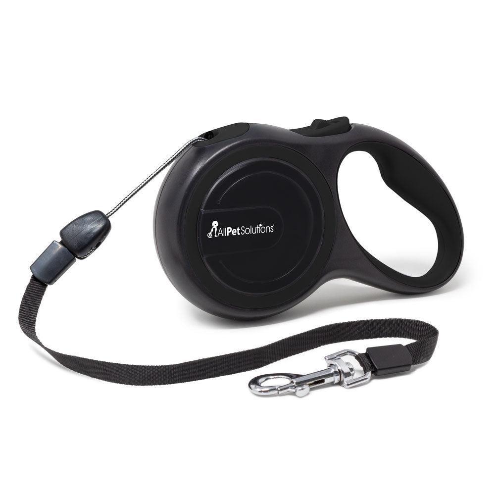 Retractable Cord Dog Lead - Black 5M - 25KG - All Pet Solutions