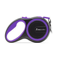 AllPetSolutions retractable dog lead in purple, 3m, 5m and 8m for 15-50kg dogs