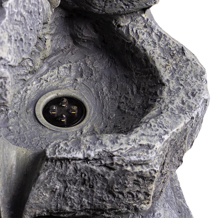 Rock Cascade Water Feature with LED Lights
