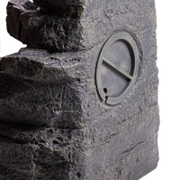 AllPetSolutions rock cascade water feature sited in a garden border