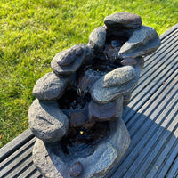 AllPetSolutions rock waterfall water feature with LED lights