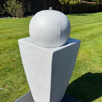 AllPetSolutions round ball on vase water feature in full white with LED lights