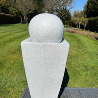 AllPetSolutions white ball on vase feature with its solar panel