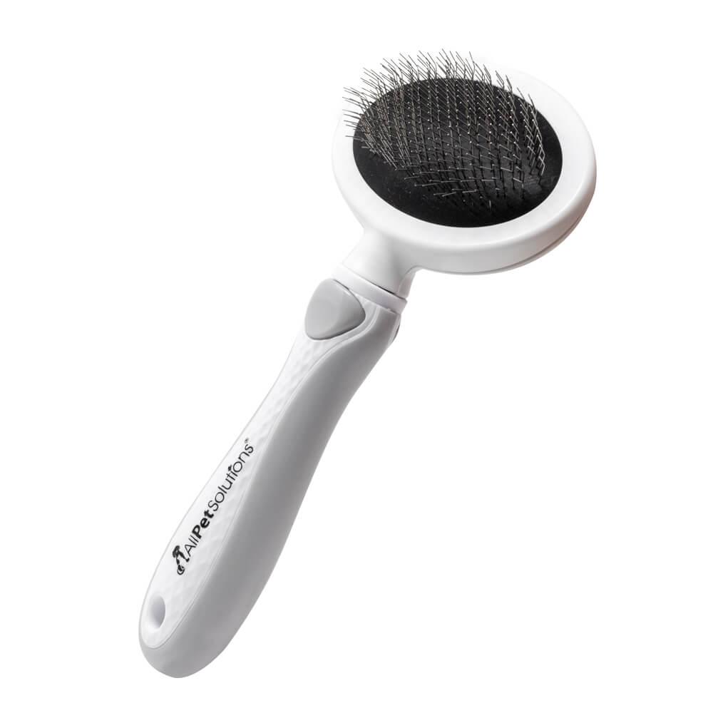 Round Slicker Brush for Dogs & Cats - Grey - All Pet Solutions