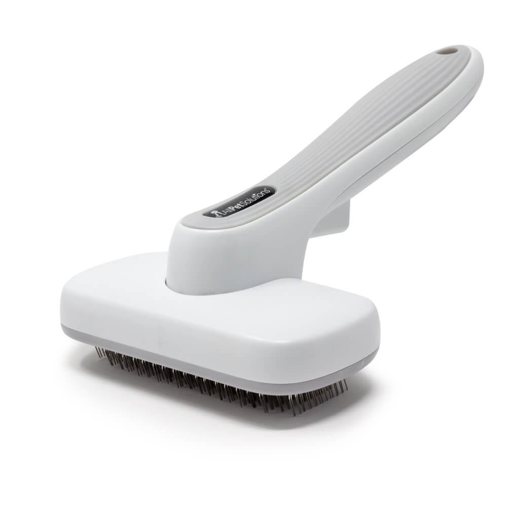 Self-Cleaning Slicker Brush for Dogs & Cats - Grey - All Pet Solutions