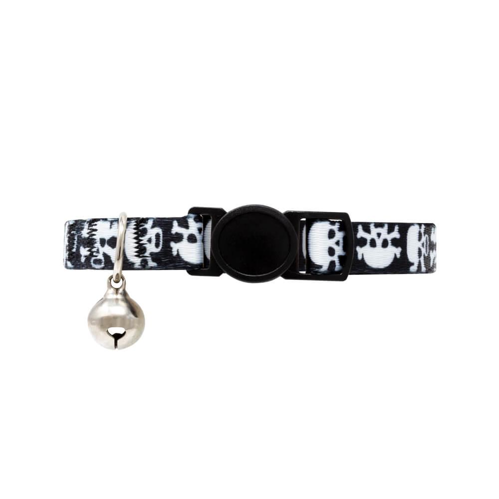 Skulls Print Cat Collar with Safety Release Buckle - All Pet Solutions
