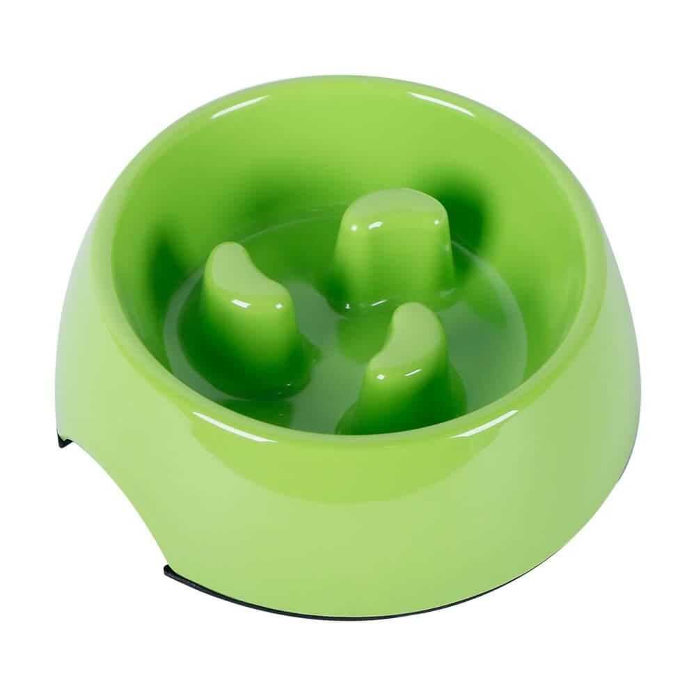 Slow Feeder Melamine Dog Bowl - Green - All Pet Solutions