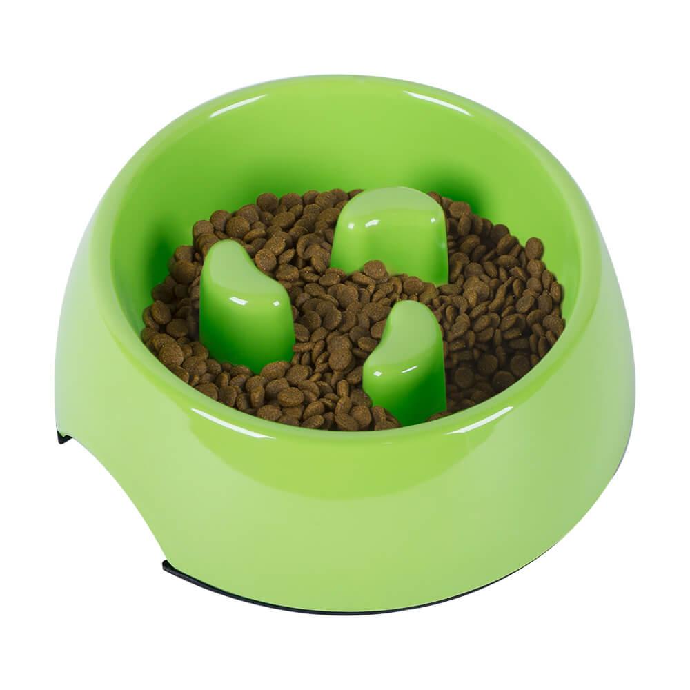 Slow Feeder Melamine Dog Bowl - Green - All Pet Solutions