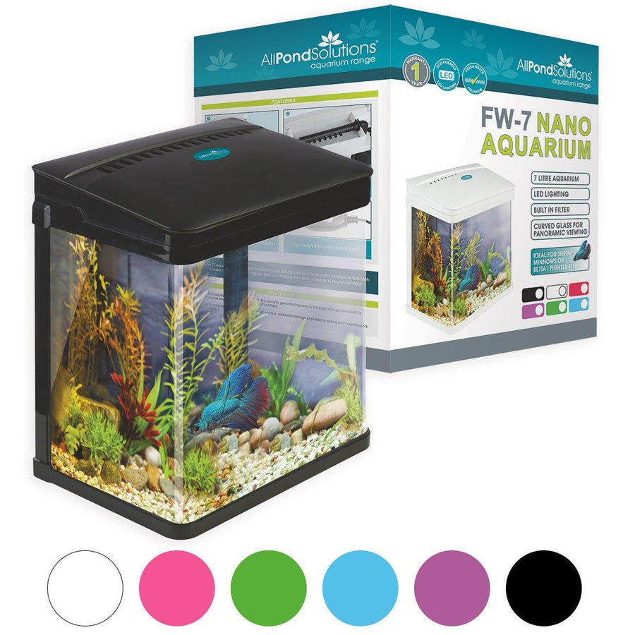 Small 7 Litre Nano Fish Tank - 6 Colours - All Pet Solutions