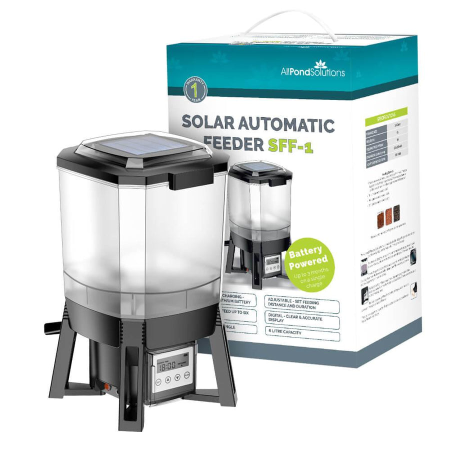 Solar Powered Automatic Pond Fish Food Feeder SFF-1 - All Pet Solutions