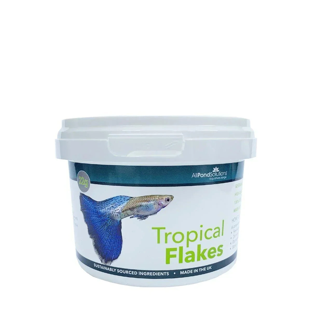 AllPetSolutions tropical flake fish food, 22g to 45g tubs