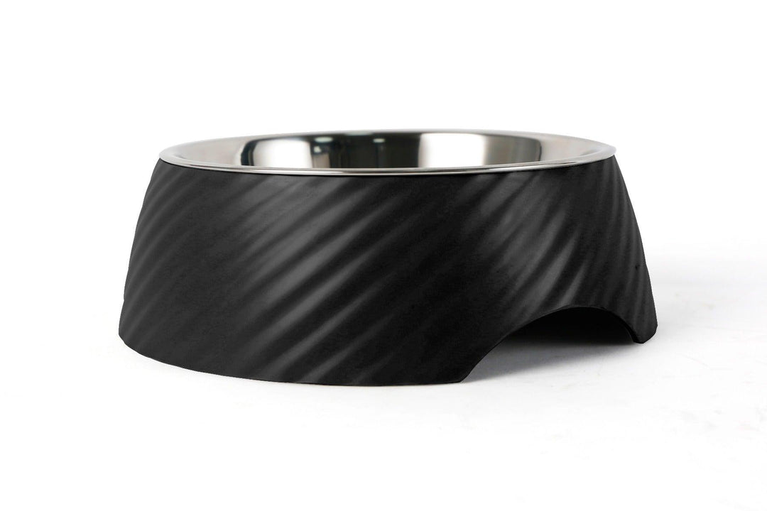 Twill Round Cat Dog Bowl - Black S/L - All Pet Solutions