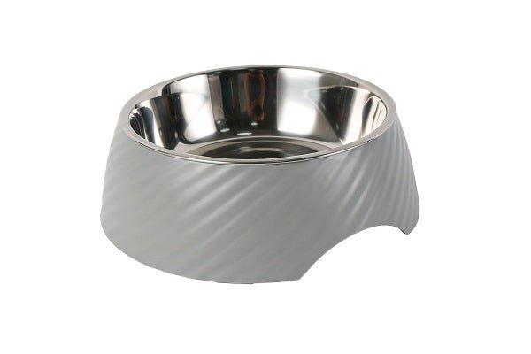 Twill Round Cat Dog Bowl - Grey S/L - All Pet Solutions