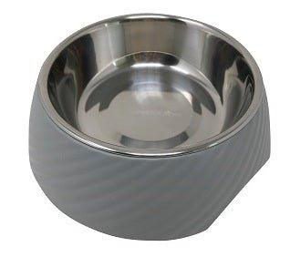 Twill Round Cat Dog Bowl - Grey S/L - All Pet Solutions