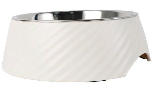 Twill Round Cat / Dog Bowl - White S/L - All Pet Solutions