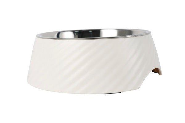 Twill Round Cat / Dog Bowl - White S/L - All Pet Solutions