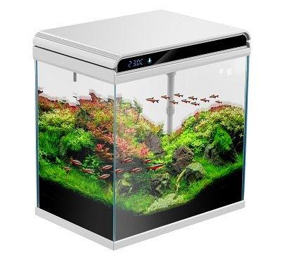 Ultra Clear Glass Nano LED Light Fish Tank - 12L - White - All Pet Solutions