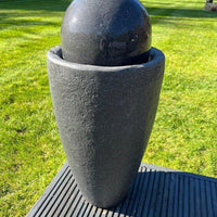 AllPetSolutions dark grey vase globe water feature, 65 x 31 x 31cm