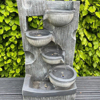 AllPetSolutions 4 bowl waterfall with water cascading bowl to bowl