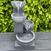 AllPetSolutions 4 bowl rock waterfall with its solar panel