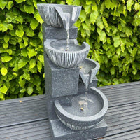 AllPetSolutions 4 bowl rock waterfall with water tumbling through the bowls