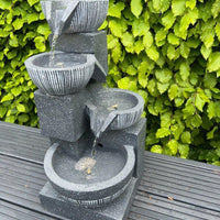 AllPetSolutions 4 bowl rock waterfall LED lit after dark